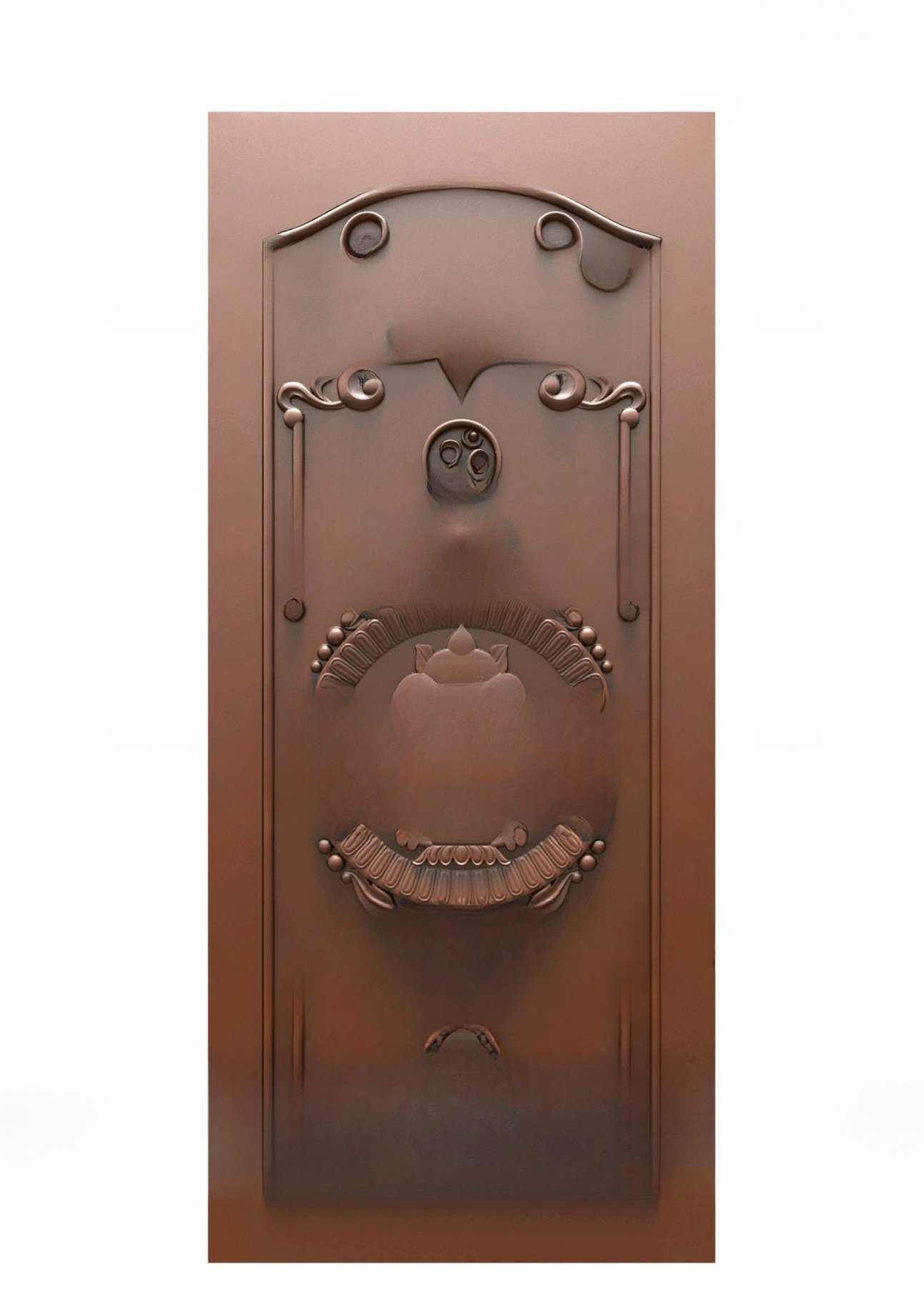 GOLDEN DOORS - PAGE-13 Om Symbol Divine Spiritual Entrance Door 3D Model